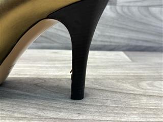 GUCCI GOLD LEATHER PLATFORM PUMPS SIZE 11B